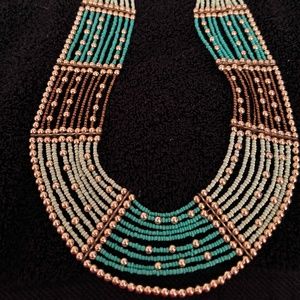 Beaded necklace & earrings